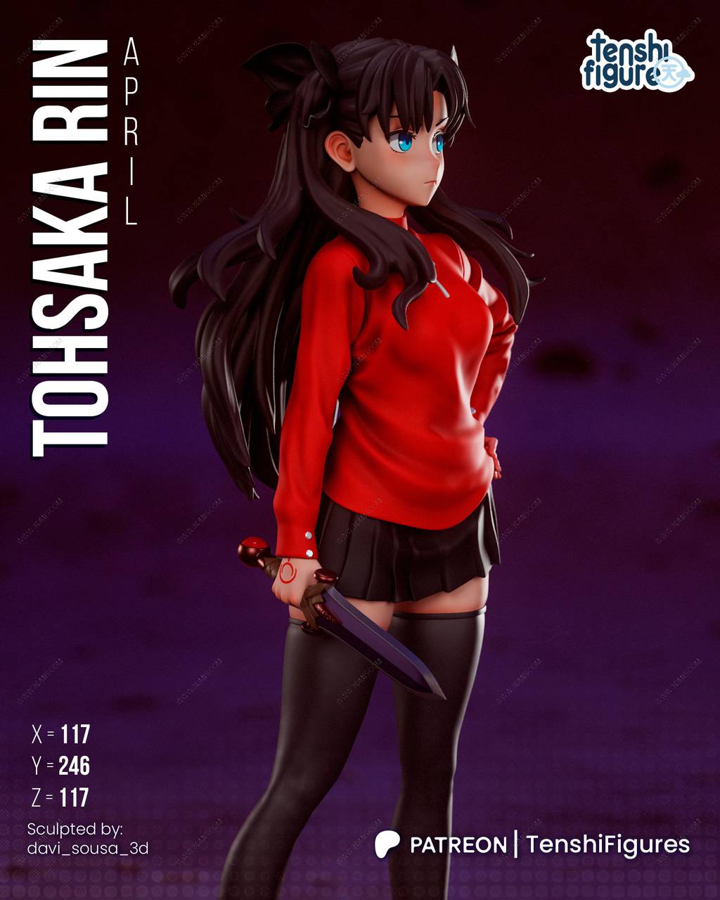 P站图纸印象馆 Tenshi Figures 命运之夜 远坂凛 Tenshi Figures 命运之夜 远坂凛