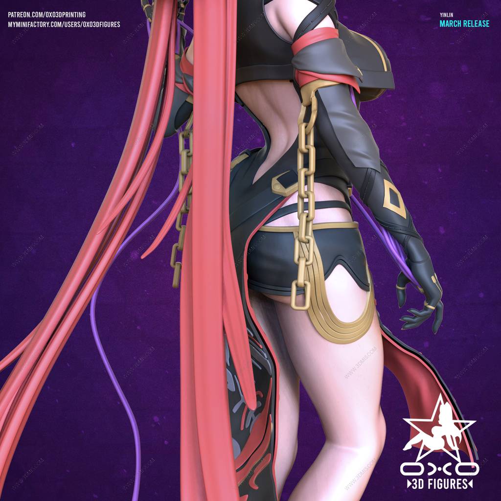 P站图纸印象馆 OXO3D 鸣潮 吟霖 OXO3D 鸣潮 吟霖