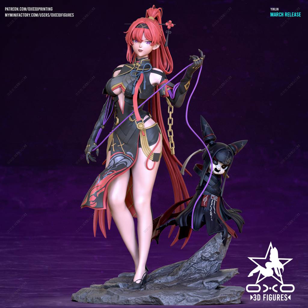 P站图纸印象馆 OXO3D 鸣潮 吟霖 OXO3D 鸣潮 吟霖