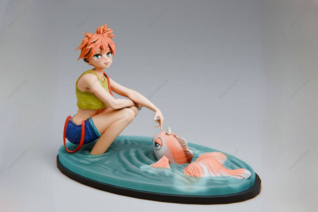 P站图纸印象馆 精灵宝可梦 小霞和角金鱼 精灵宝可梦 小霞和角金鱼