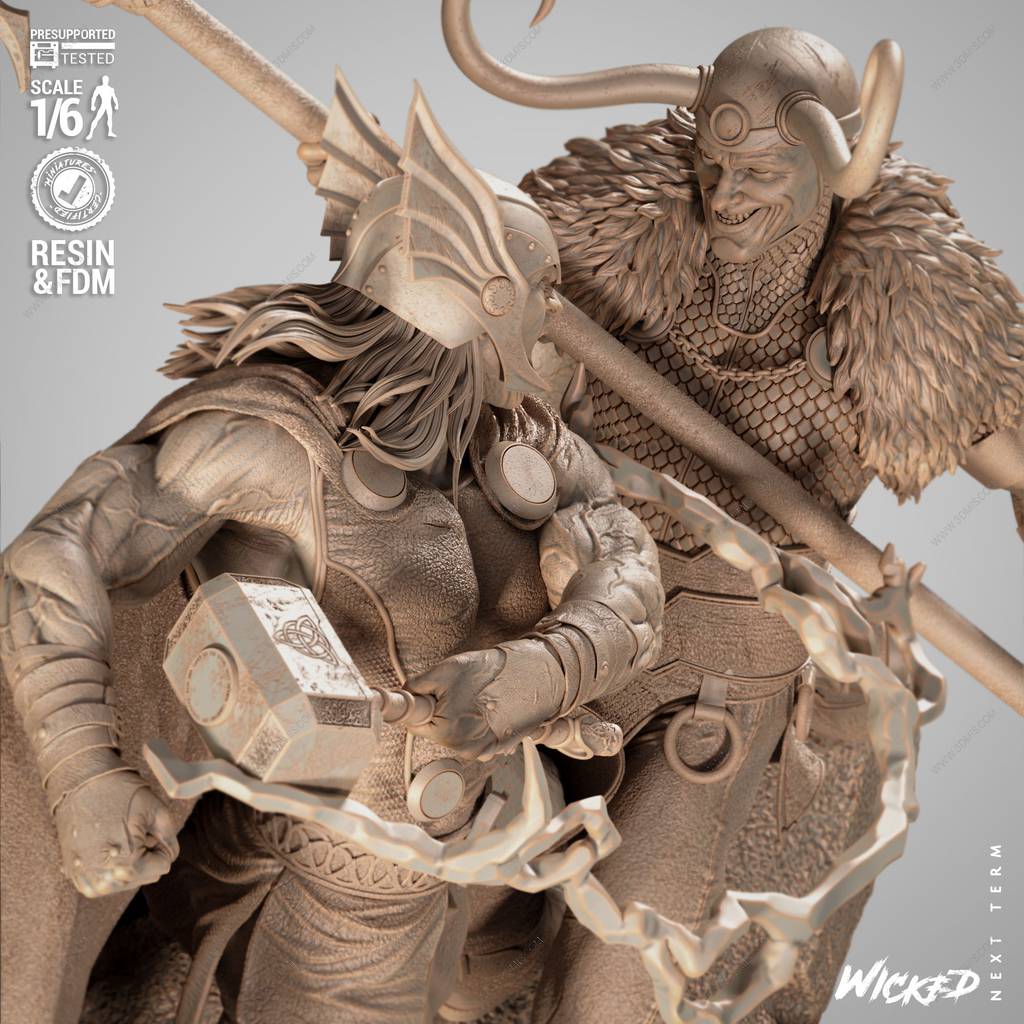 P站图纸印象馆 3DWicked 漫威 托尔与洛基 3DWicked 漫威 托尔与洛基