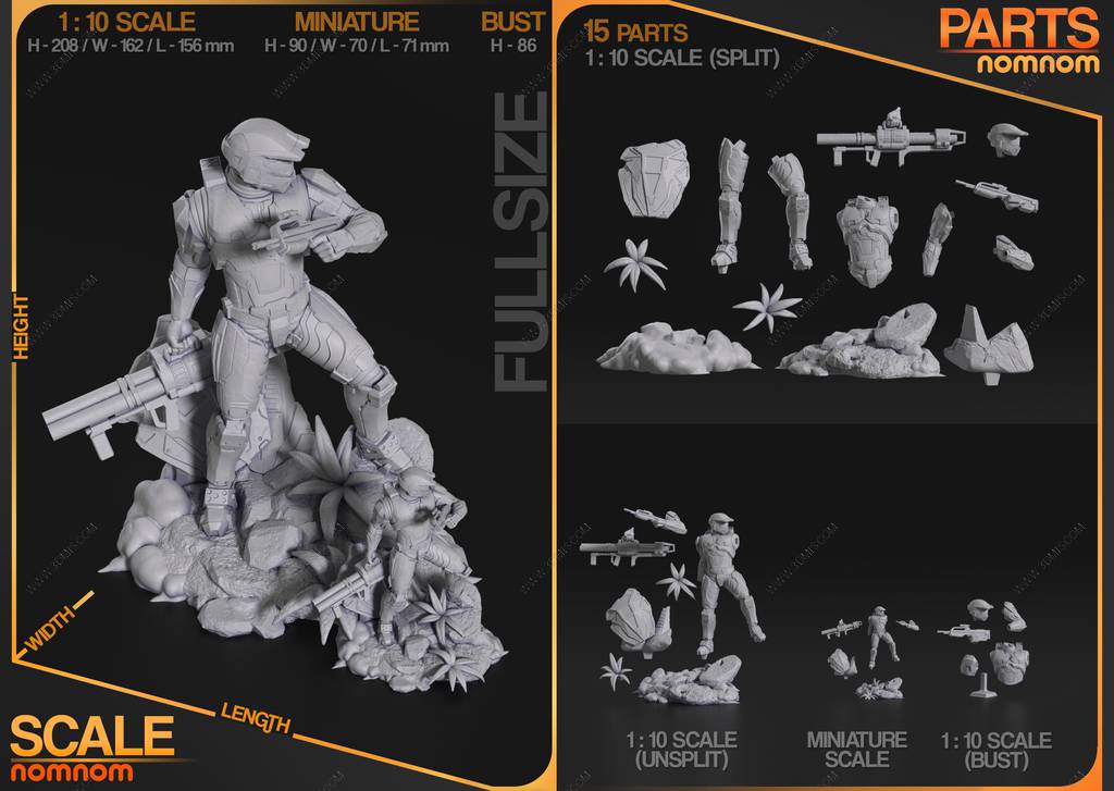 P站图纸印象馆 NomNom 光环 士官长 NomNom 光环 士官长