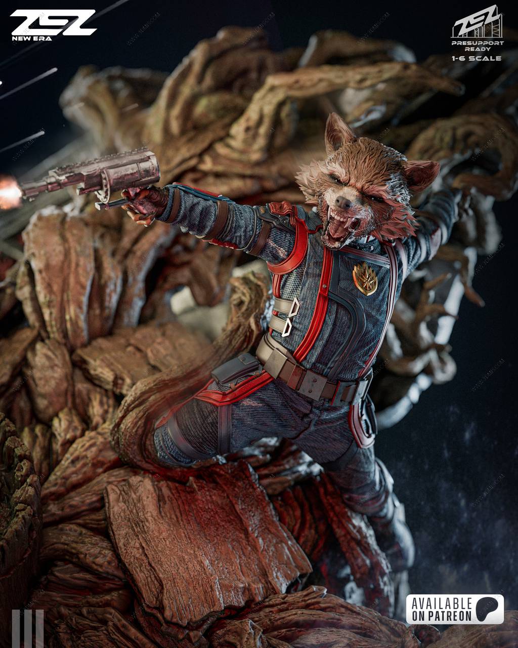 P站图纸印象馆 ZEZ STUDIOS 漫威 火箭浣熊与格鲁特 ZEZ STUDIOS 漫威 火箭浣熊与格鲁特