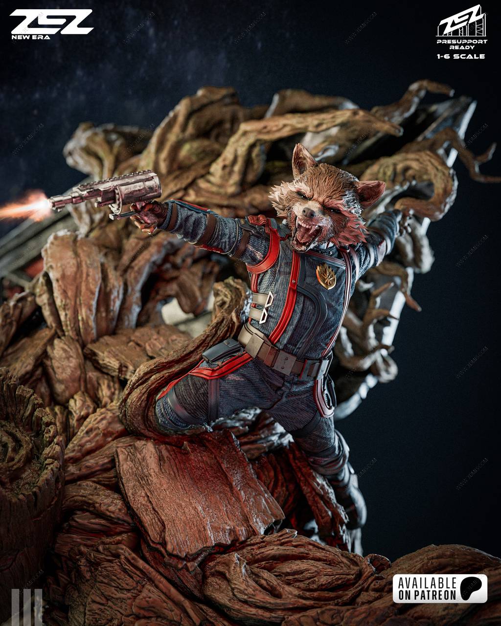 P站图纸印象馆 ZEZ STUDIOS 漫威 火箭浣熊与格鲁特 ZEZ STUDIOS 漫威 火箭浣熊与格鲁特