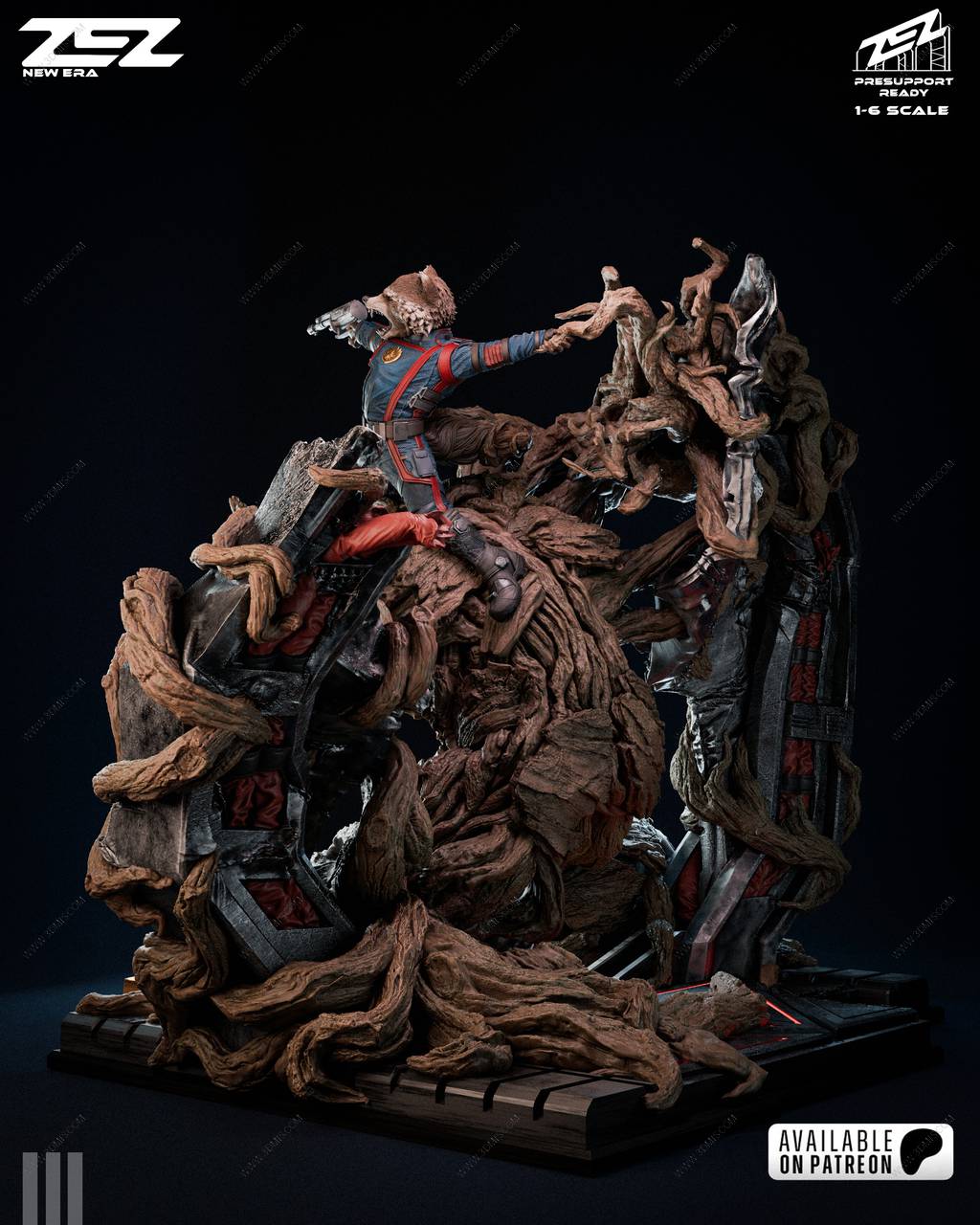 P站图纸印象馆 ZEZ STUDIOS 漫威 火箭浣熊与格鲁特 ZEZ STUDIOS 漫威 火箭浣熊与格鲁特