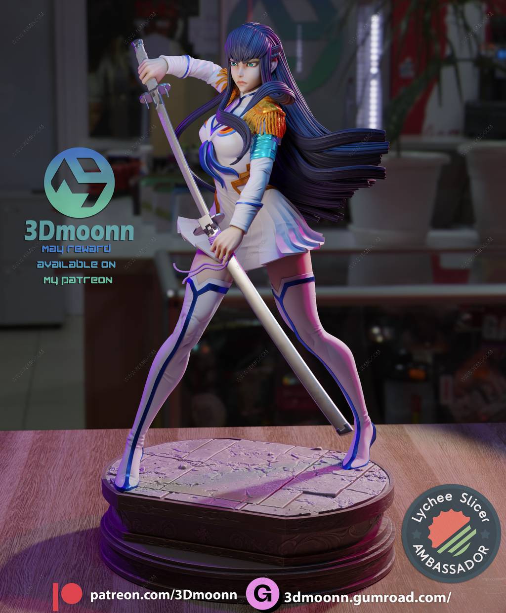 P站图纸印象馆 3Dmoonn 斩服少女 鬼龍院皐月 3Dmoonn 斩服少女 鬼龍院皐月