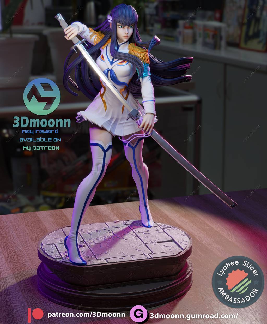 P站图纸印象馆 3Dmoonn 斩服少女 鬼龍院皐月 3Dmoonn 斩服少女 鬼龍院皐月