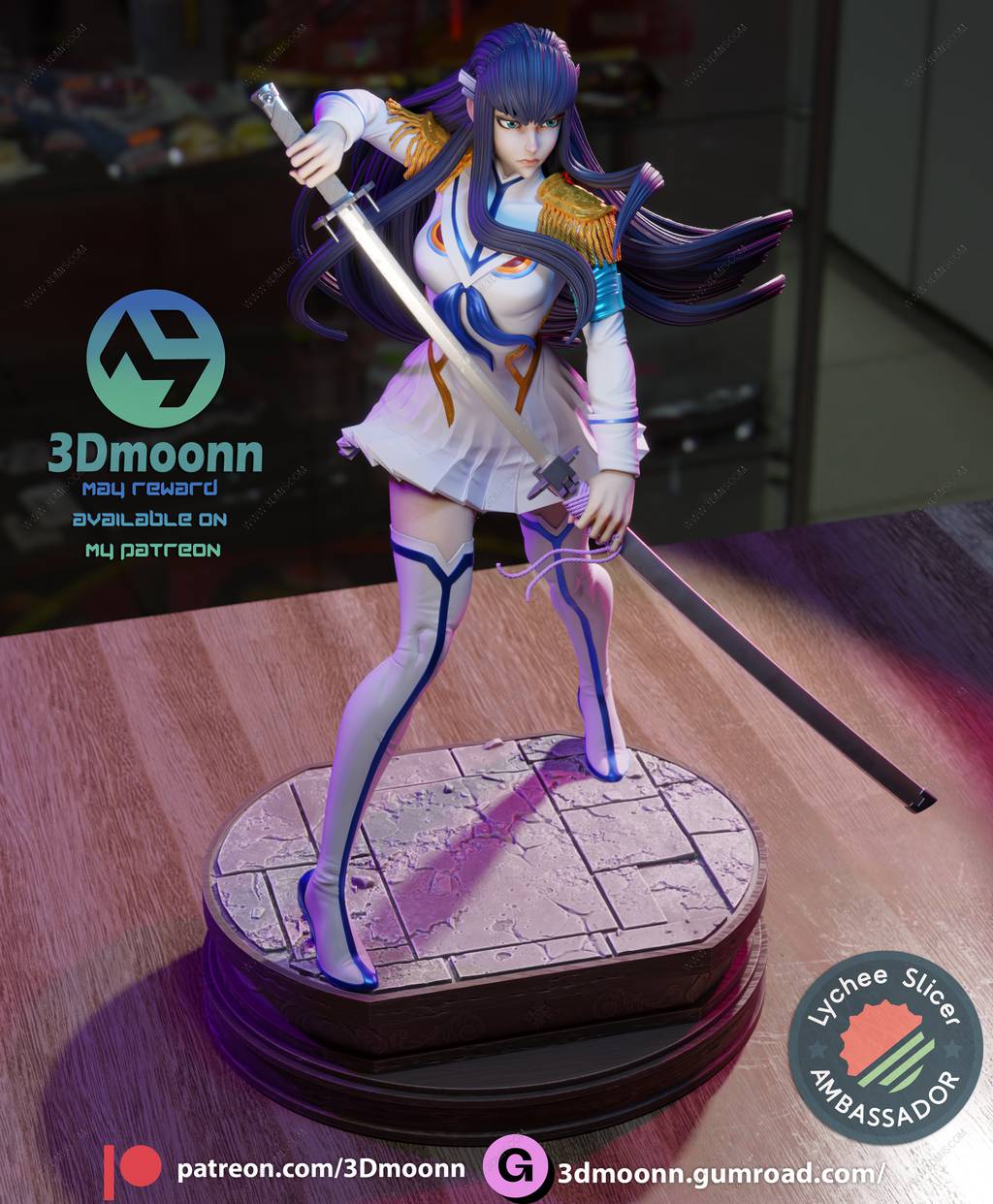 P站图纸印象馆 3Dmoonn 斩服少女 鬼龍院皐月 3Dmoonn 斩服少女 鬼龍院皐月