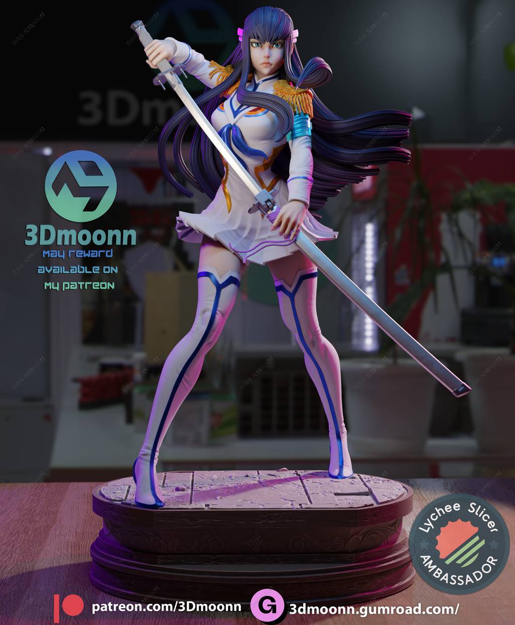 P站图纸印象馆 3Dmoonn 斩服少女 鬼龍院皐月 3Dmoonn 斩服少女 鬼龍院皐月
