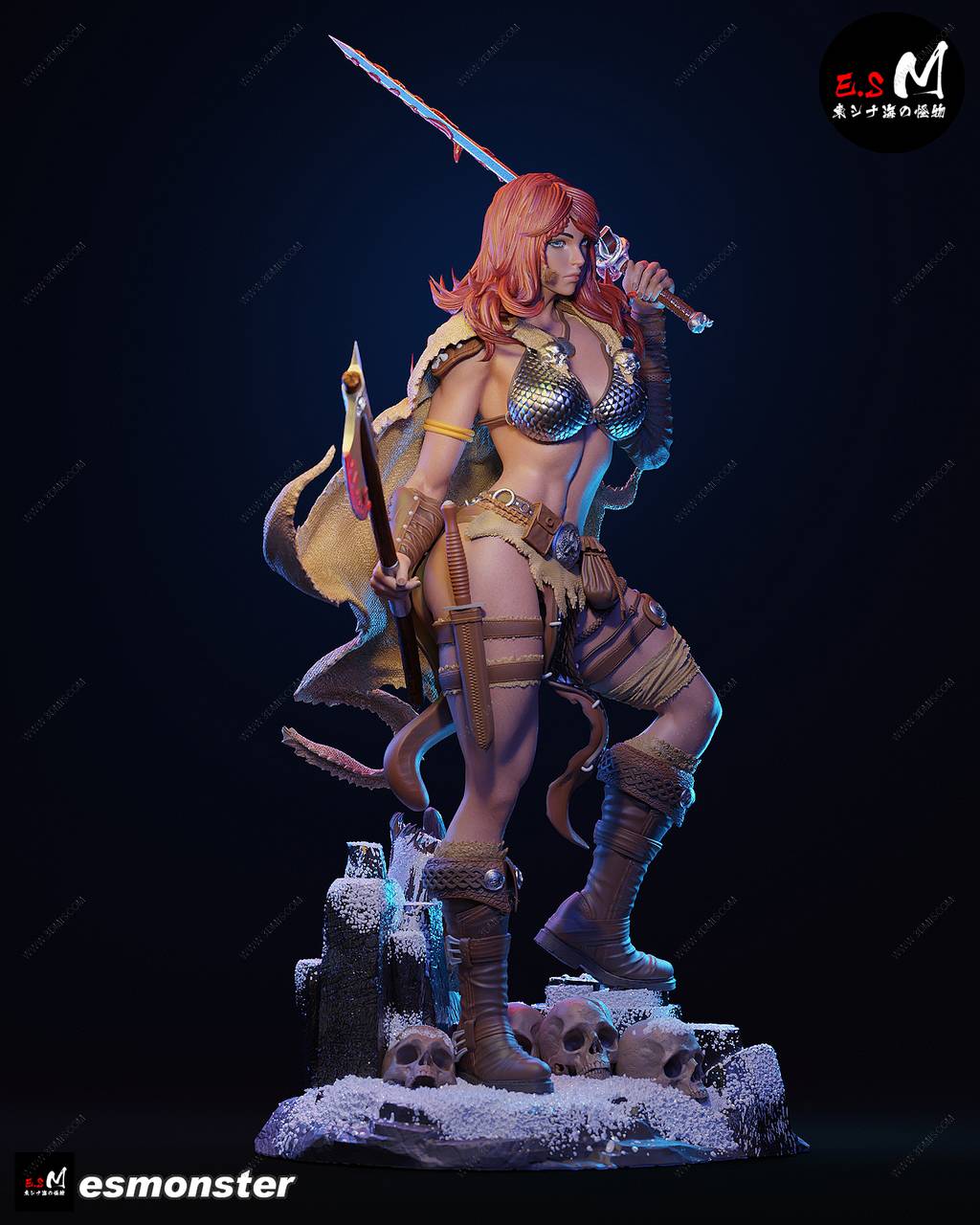 P站图纸印象馆 ESMonster 漫威 红发索尼娅 ESMonster 漫威 红发索尼娅