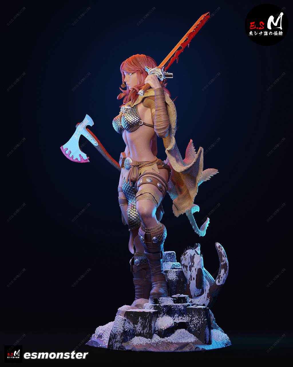 P站图纸印象馆 ESMonster 漫威 红发索尼娅 ESMonster 漫威 红发索尼娅