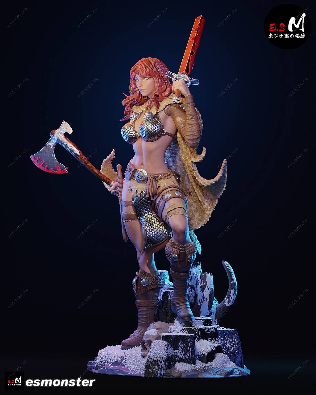 P站图纸印象馆 ESMonster 漫威 红发索尼娅 ESMonster 漫威 红发索尼娅