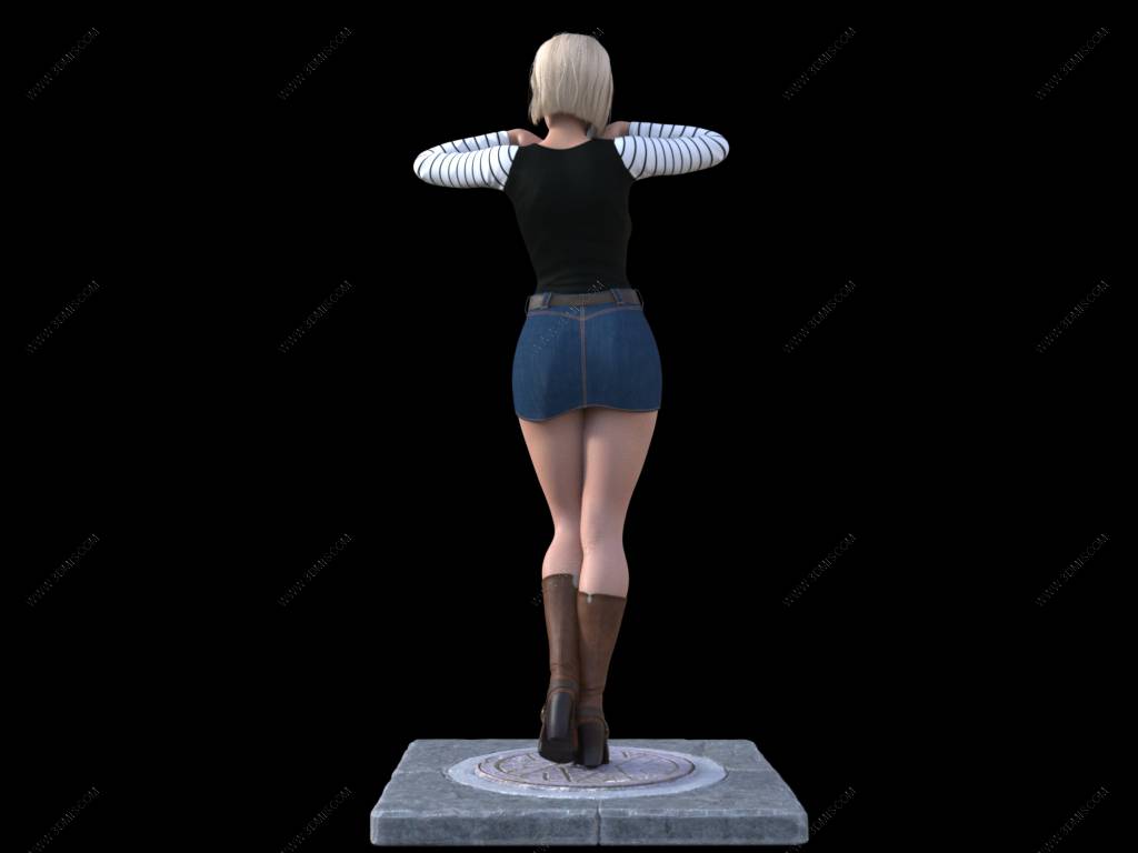 P站图纸印象馆 龙珠 人造人18号 龙珠 人造人18号