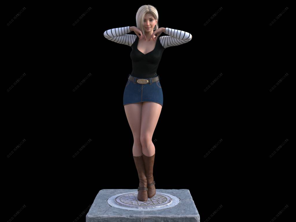 P站图纸印象馆 龙珠 人造人18号 龙珠 人造人18号