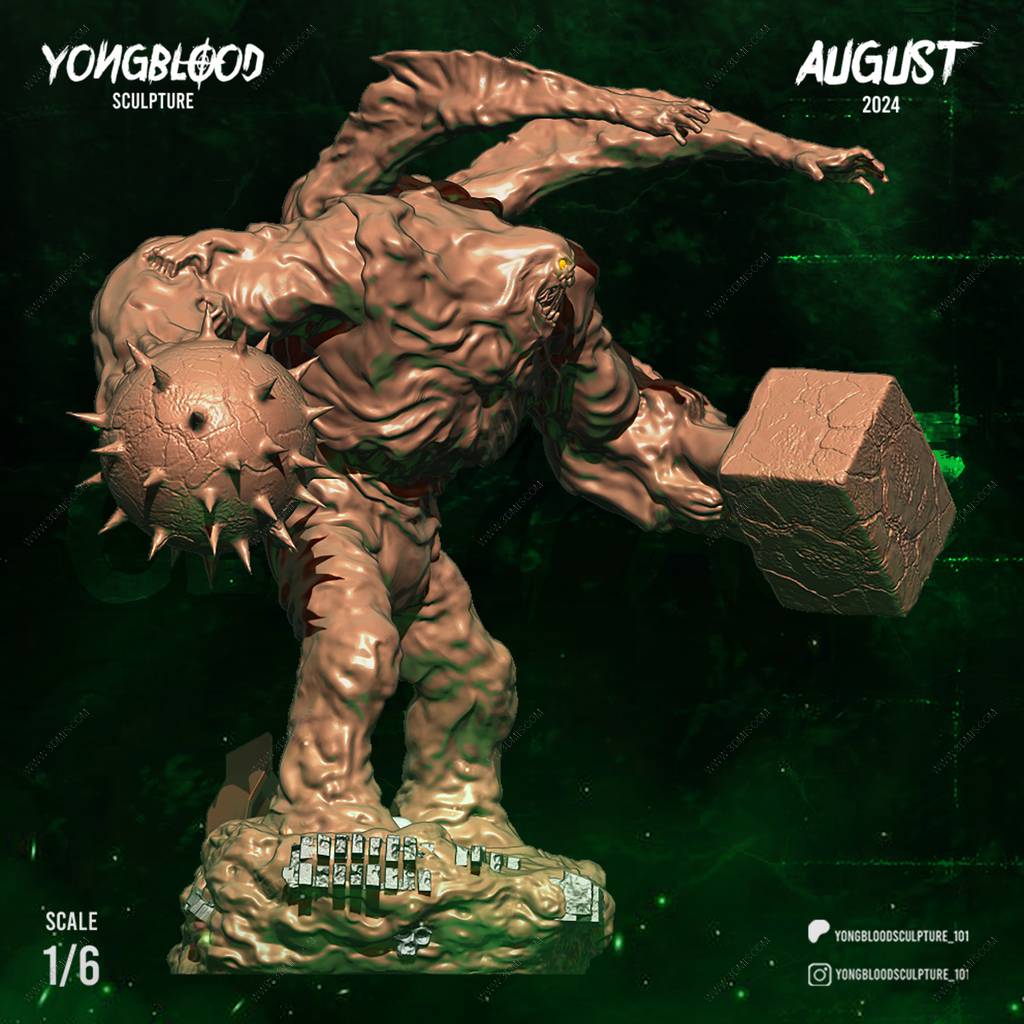 P站图纸印象馆 Yongblood Sculpture DC漫画 泥脸 Yongblood Sculpture DC漫画 泥脸