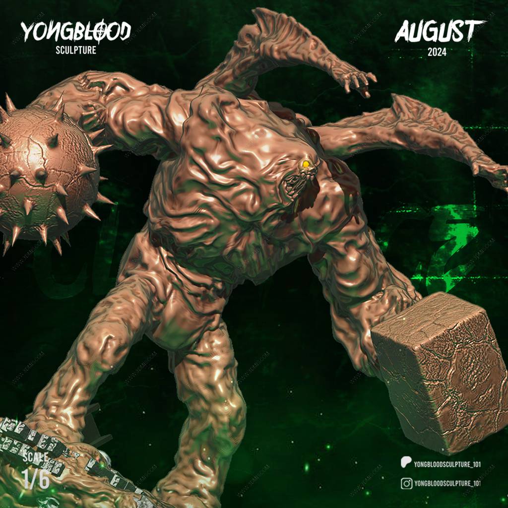 P站图纸印象馆 Yongblood Sculpture DC漫画 泥脸 Yongblood Sculpture DC漫画 泥脸