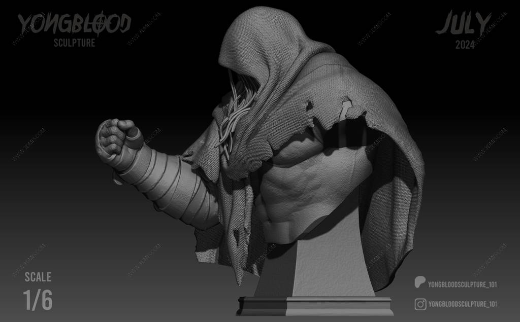 P站图纸印象馆 Yongblood Sculpture 街头霸王 将军拜森 Yongblood Sculpture 街头霸王 将军拜森