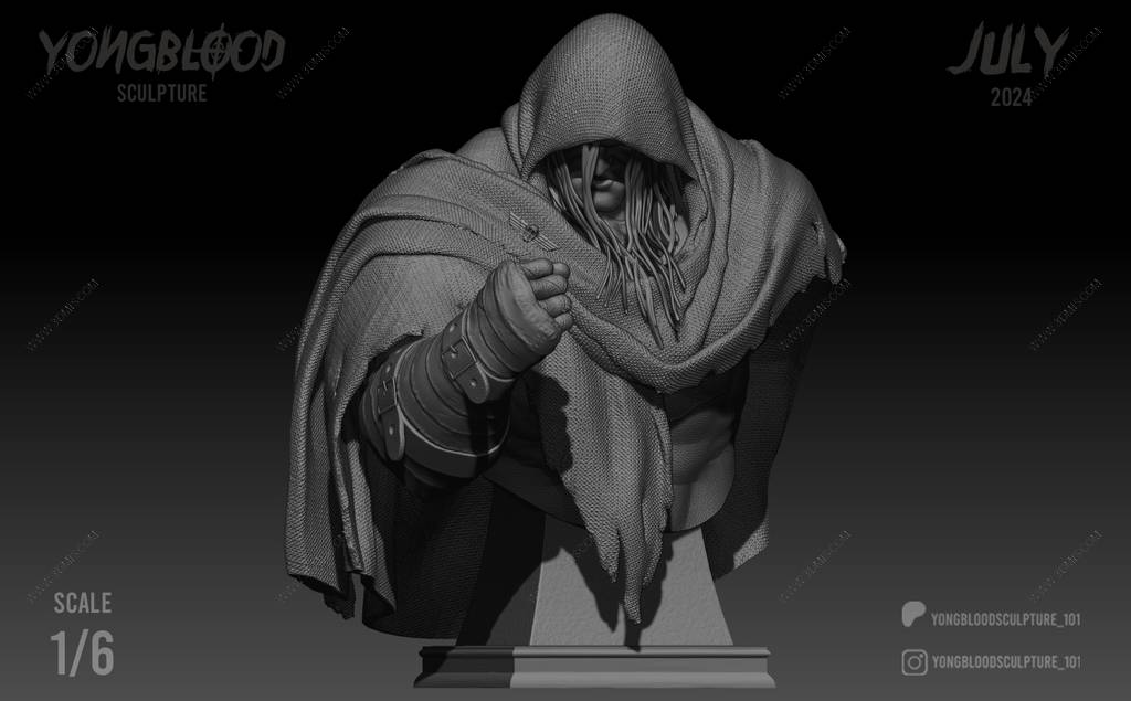 P站图纸印象馆 Yongblood Sculpture 街头霸王 将军拜森 Yongblood Sculpture 街头霸王 将军拜森