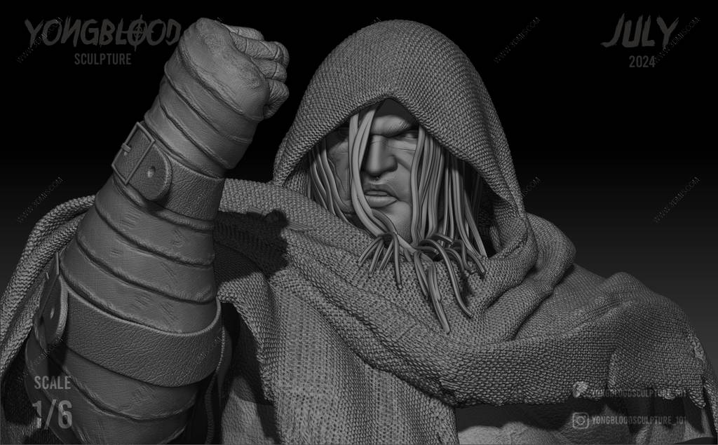 P站图纸印象馆 Yongblood Sculpture 街头霸王 将军拜森 Yongblood Sculpture 街头霸王 将军拜森