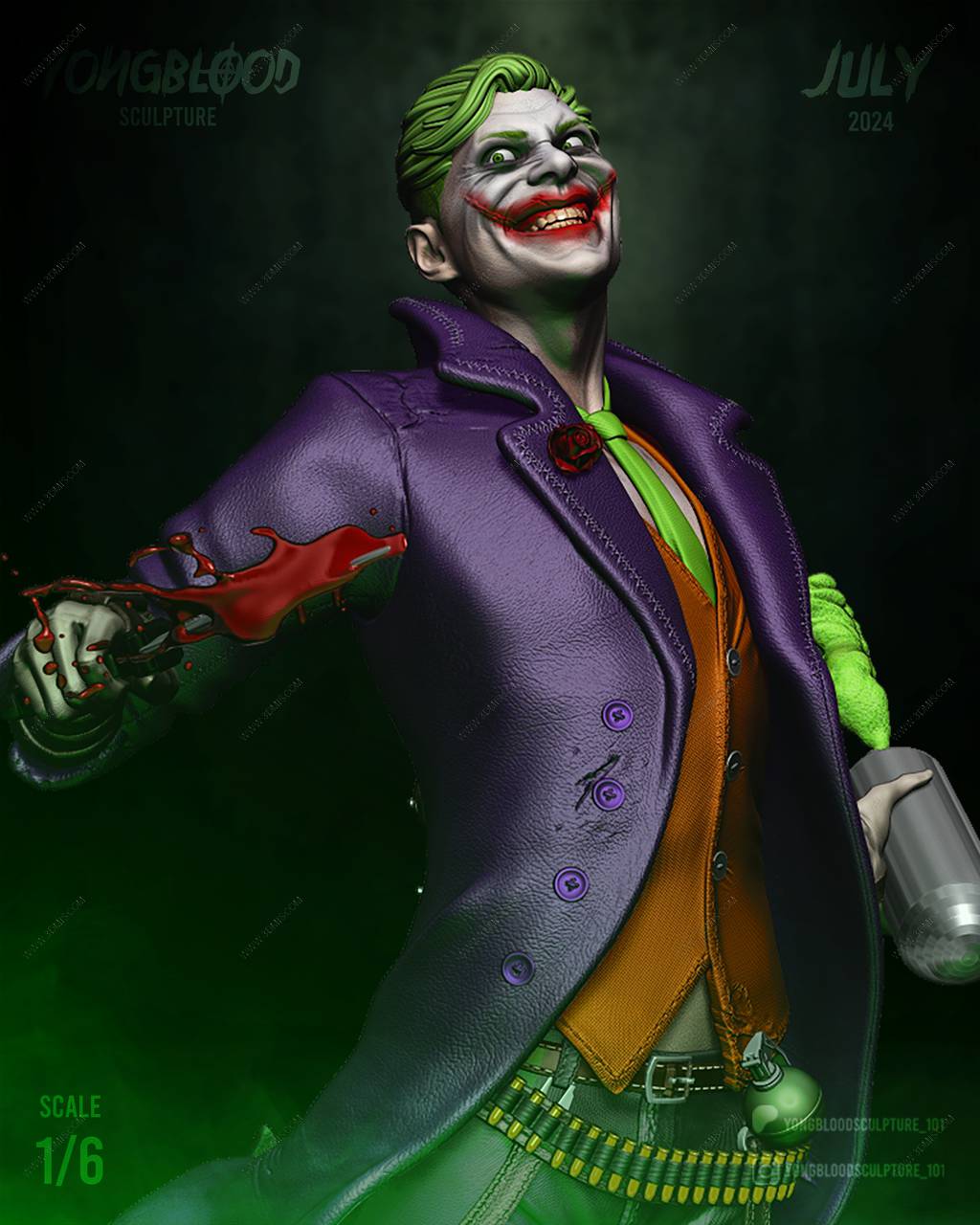 P站图纸印象馆 Yongblood Sculpture DC漫画 小丑 Yongblood Sculpture DC漫画 小丑