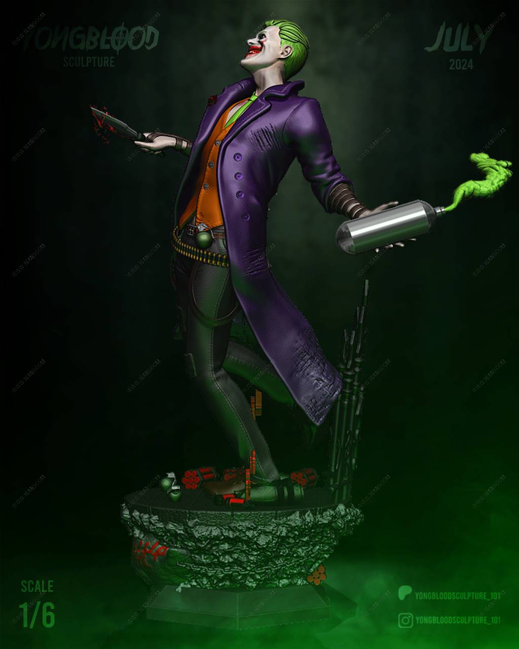 P站图纸印象馆 Yongblood Sculpture DC漫画 小丑 Yongblood Sculpture DC漫画 小丑