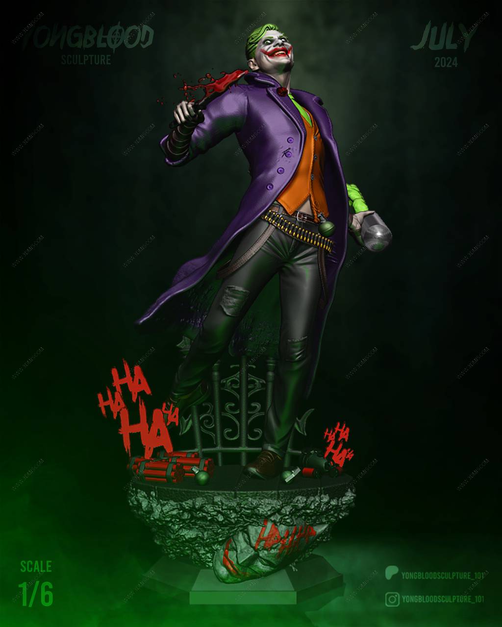 P站图纸印象馆 Yongblood Sculpture DC漫画 小丑 Yongblood Sculpture DC漫画 小丑