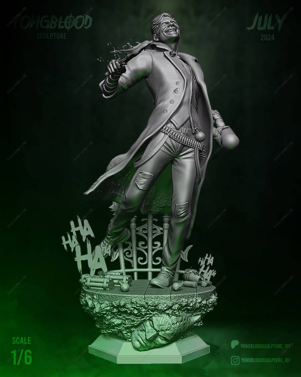 P站图纸印象馆 Yongblood Sculpture DC漫画 小丑 Yongblood Sculpture DC漫画 小丑