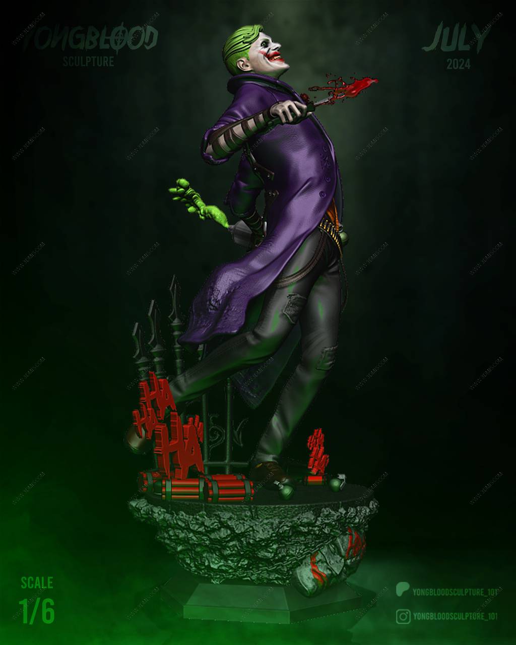 P站图纸印象馆 Yongblood Sculpture DC漫画 小丑 Yongblood Sculpture DC漫画 小丑