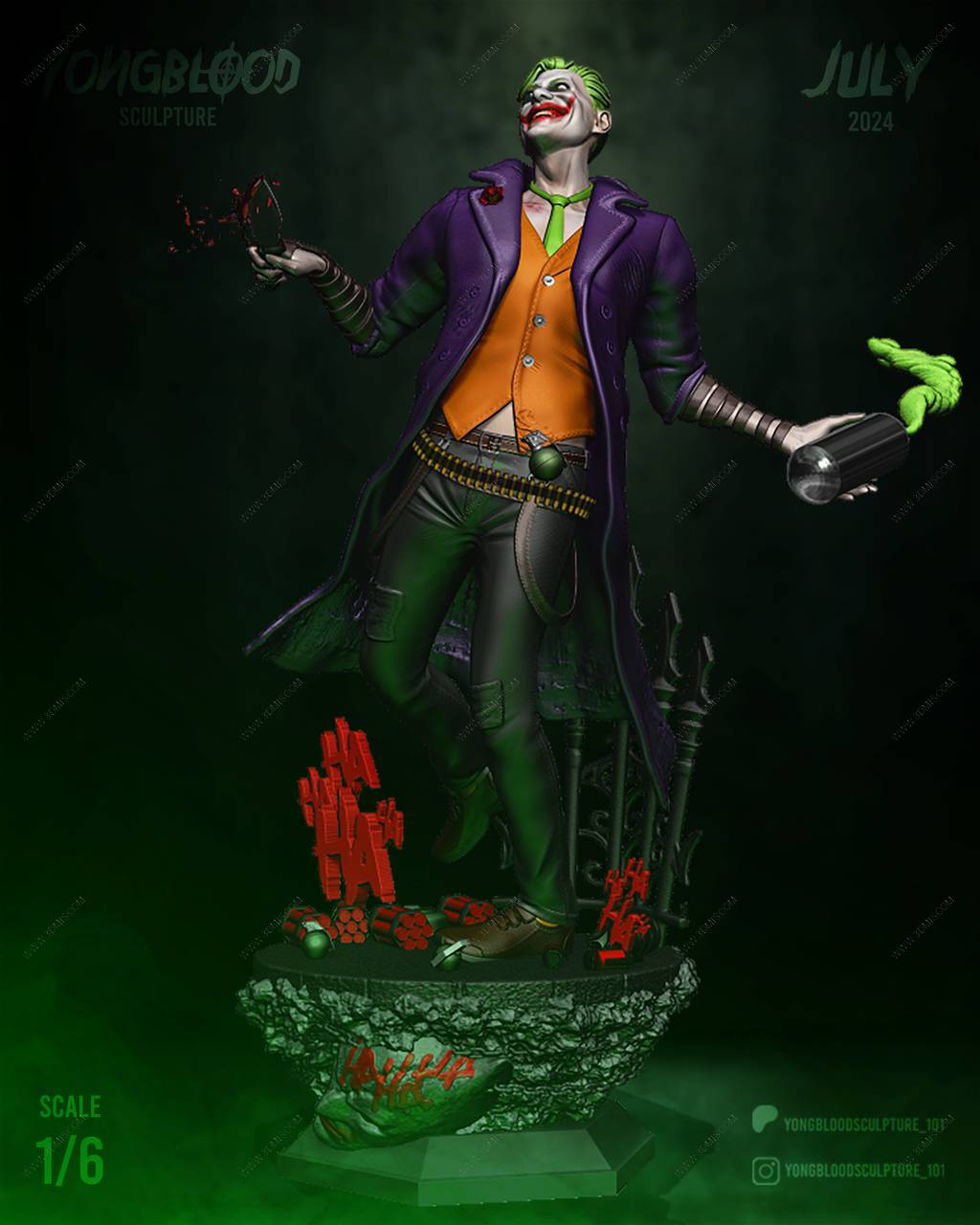 P站图纸印象馆 Yongblood Sculpture DC漫画 小丑 Yongblood Sculpture DC漫画 小丑