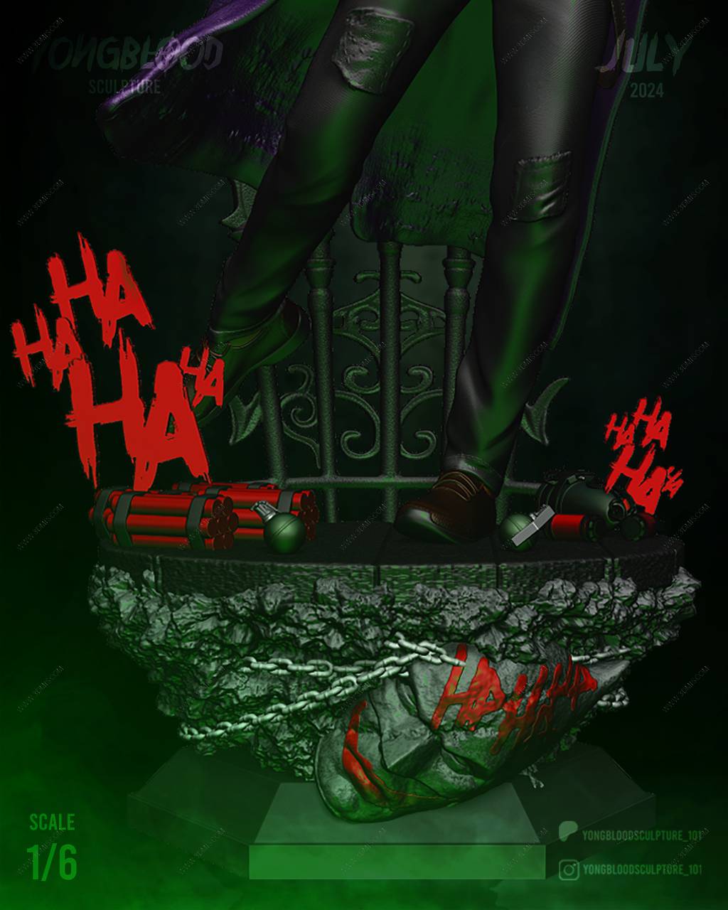 P站图纸印象馆 Yongblood Sculpture DC漫画 小丑 Yongblood Sculpture DC漫画 小丑