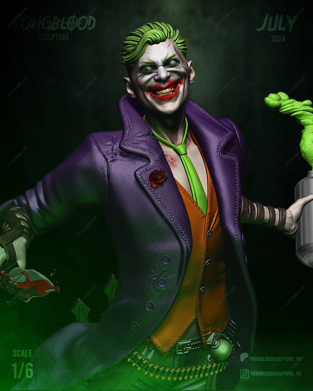 P站图纸印象馆 Yongblood Sculpture DC漫画 小丑 Yongblood Sculpture DC漫画 小丑