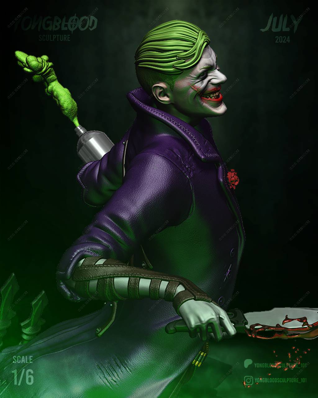 P站图纸印象馆 Yongblood Sculpture DC漫画 小丑 Yongblood Sculpture DC漫画 小丑