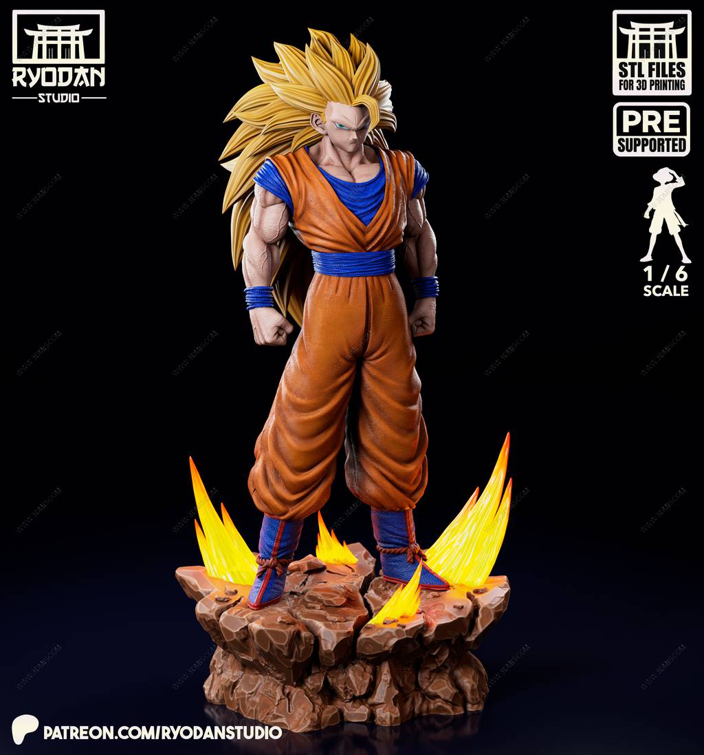 P站图纸印象馆 Ryodan 龙珠 超级赛亚人悟空 Ryodan 龙珠 超级赛亚人悟空