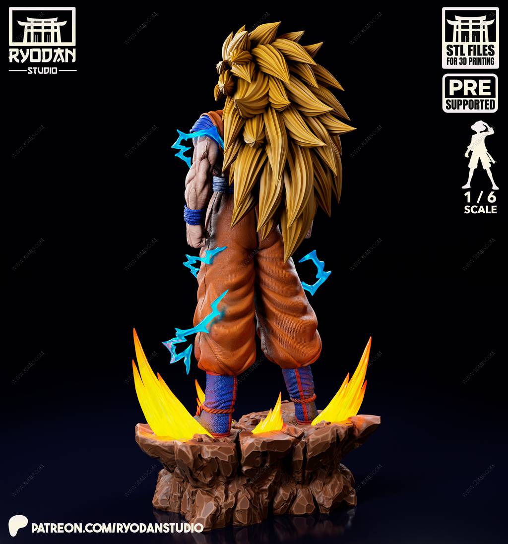 P站图纸印象馆 Ryodan 龙珠 超级赛亚人悟空 Ryodan 龙珠 超级赛亚人悟空