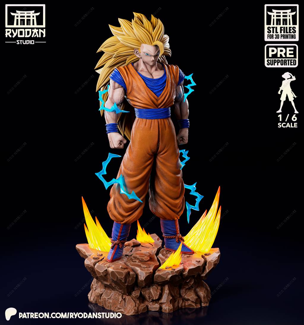 P站图纸印象馆 Ryodan 龙珠 超级赛亚人悟空 Ryodan 龙珠 超级赛亚人悟空