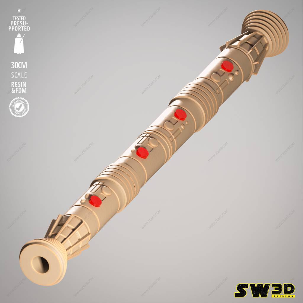 P站图纸印象馆 SW3D 星球大战 达斯·摩尔的双头剑 SW3D 星球大战 达斯·摩尔的双头剑