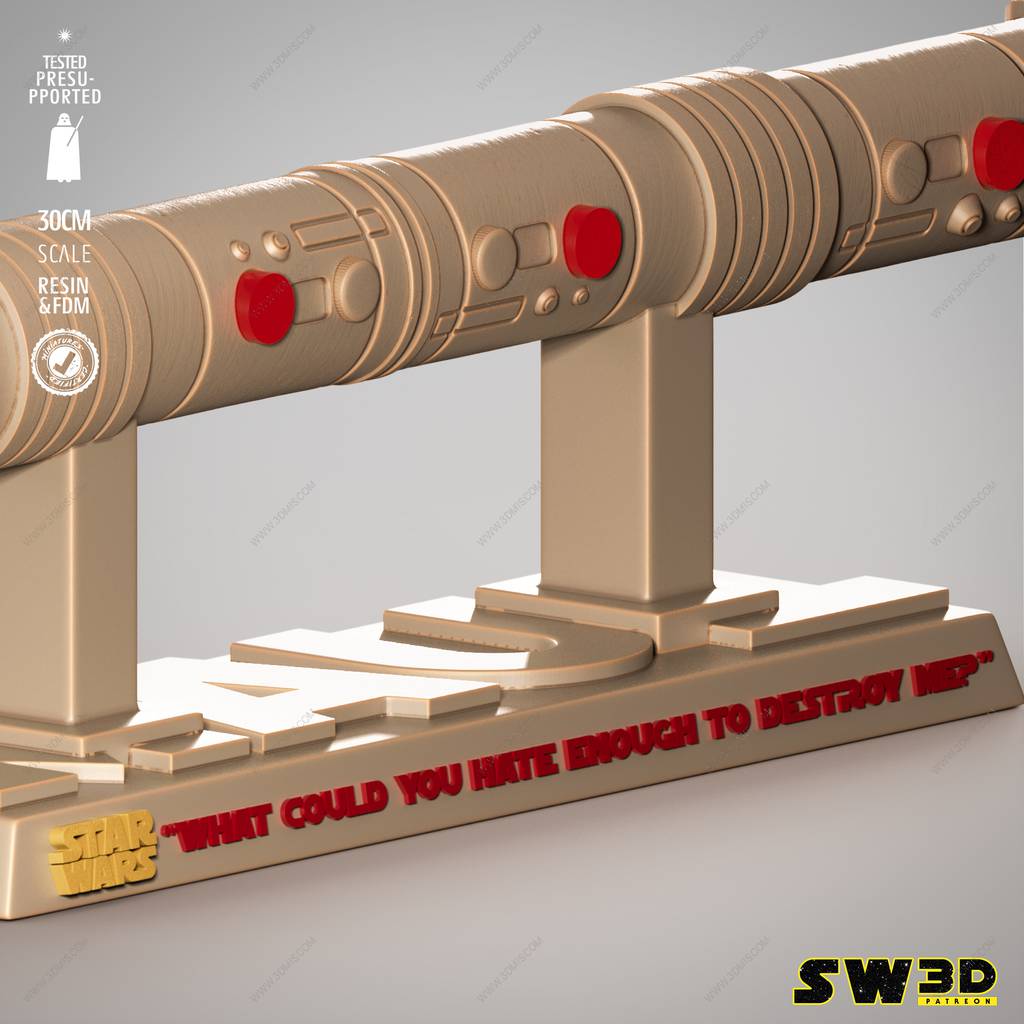 P站图纸印象馆 SW3D 星球大战 达斯·摩尔的双头剑 SW3D 星球大战 达斯·摩尔的双头剑