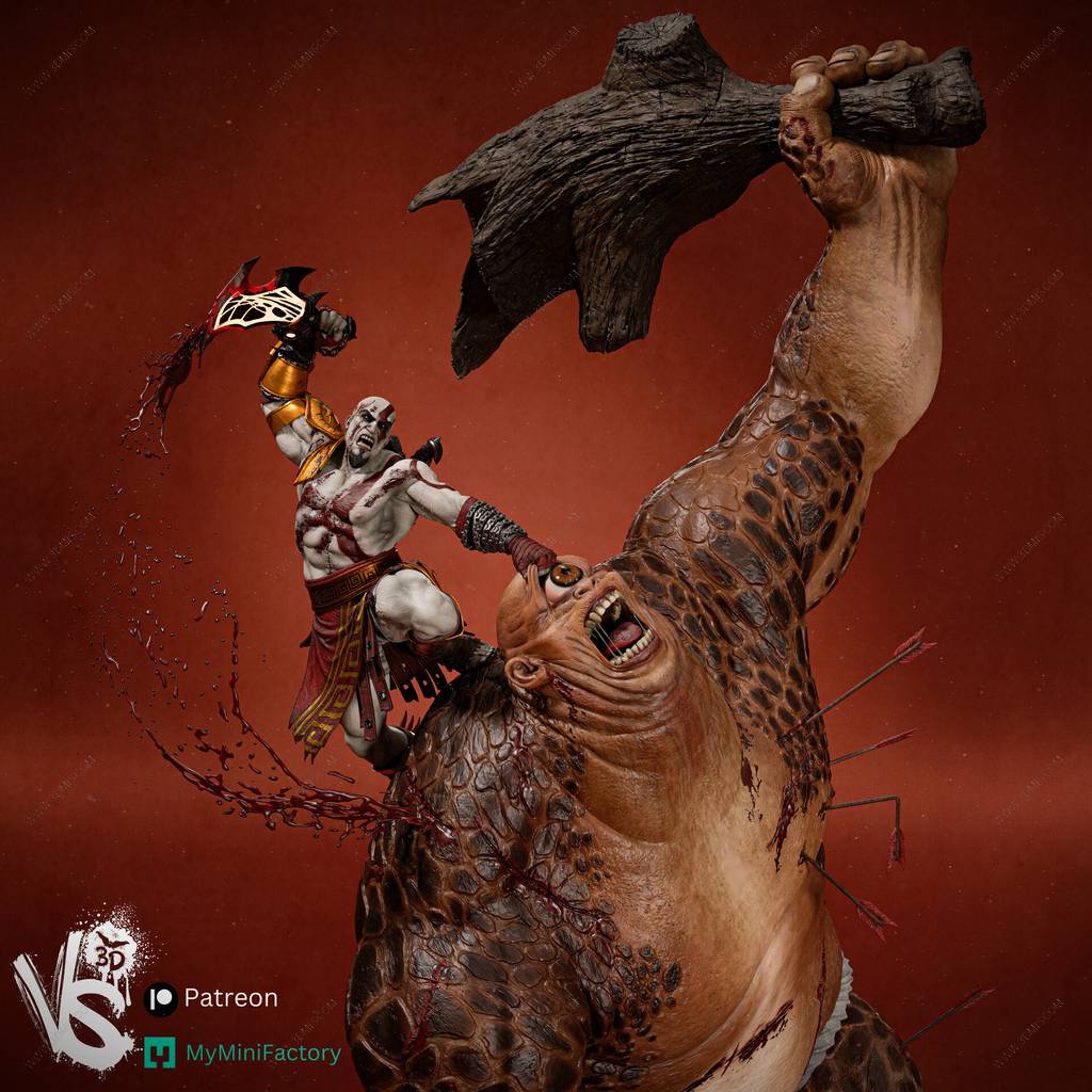 P站图纸印象馆 VS3D 诸神黄昏 奎托斯大战独眼巨人 VS3D 诸神黄昏 奎托斯大战独眼巨人