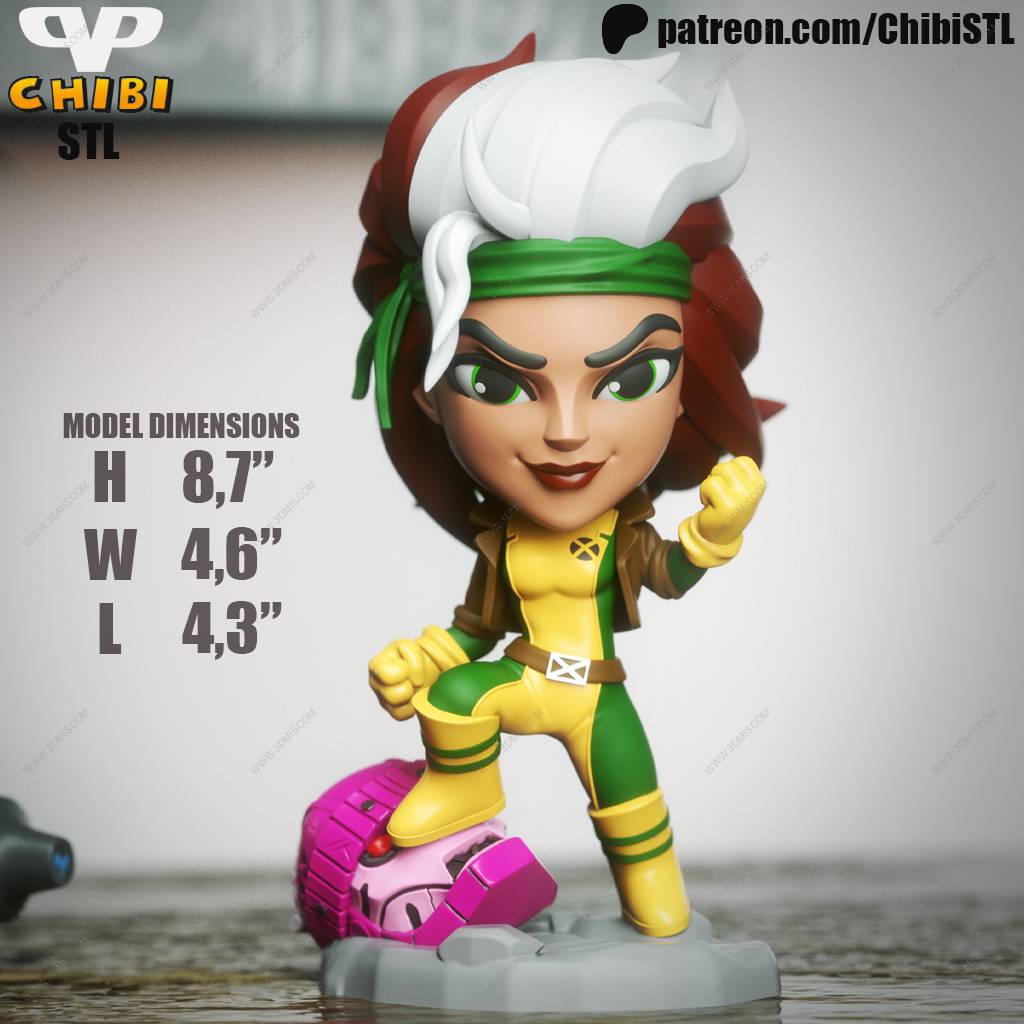 P站图纸印象馆 Chibi STL 漫威 罗刹女 Chibi STL 漫威 罗刹女