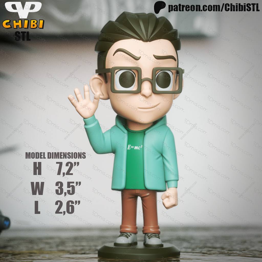 P站图纸印象馆 Chibi STL 生活大爆炸 莱纳德·李奇·霍夫斯塔特 Chibi STL 生活大爆炸 莱纳德·李奇·霍夫斯塔特