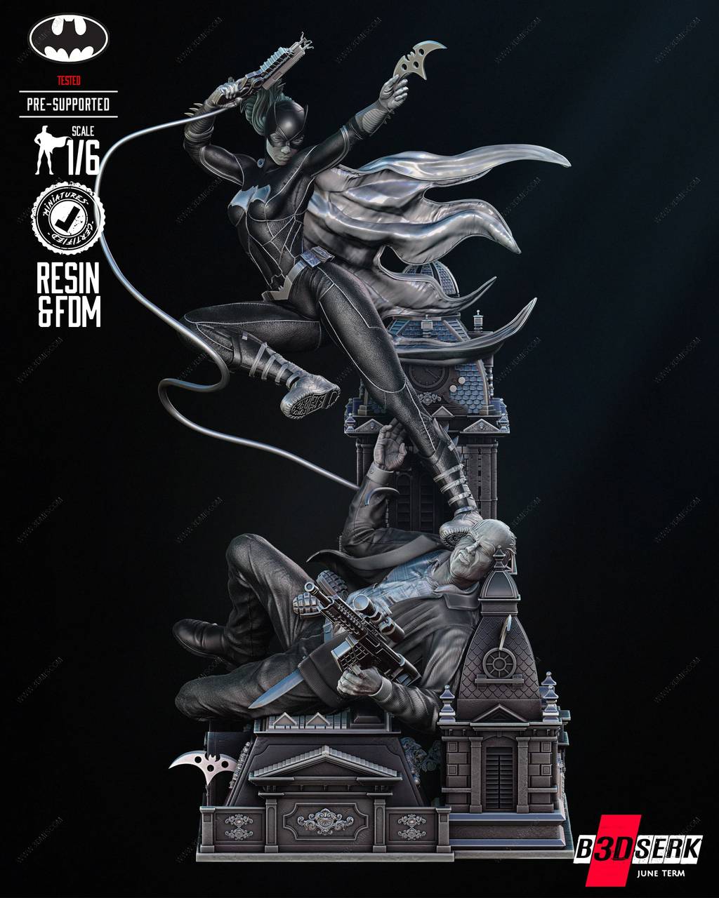 P站图纸印象馆 B3DSERK DC漫画 蝙蝠少女 B3DSERK DC漫画 蝙蝠少女