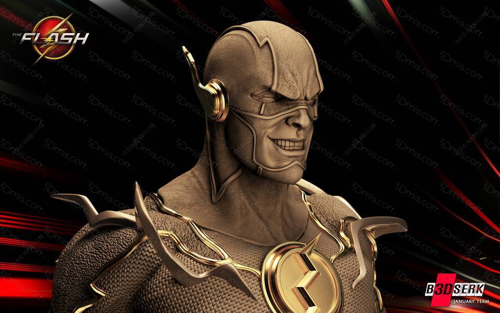 P站图纸印象馆 B3DSERK DC漫画 闪电侠 B3DSERK DC漫画 闪电侠