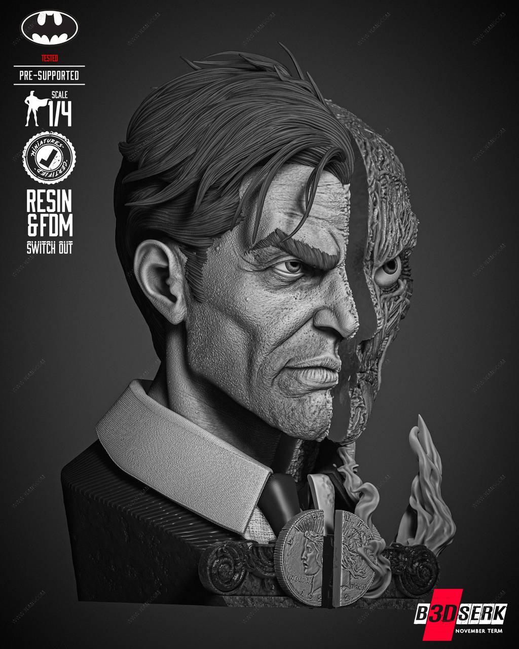 P站图纸印象馆 B3DSERK DC漫画 双面人 B3DSERK DC漫画 双面人