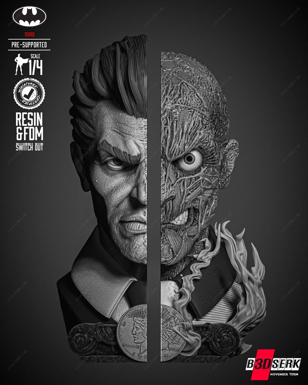 P站图纸印象馆 B3DSERK DC漫画 双面人 B3DSERK DC漫画 双面人