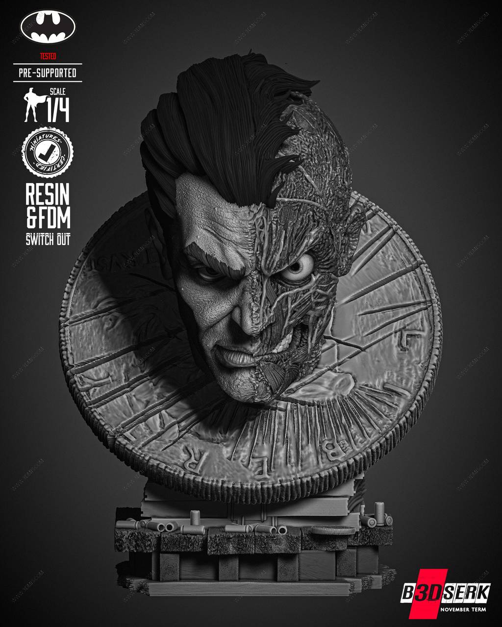 P站图纸印象馆 B3DSERK DC漫画 双面人 B3DSERK DC漫画 双面人