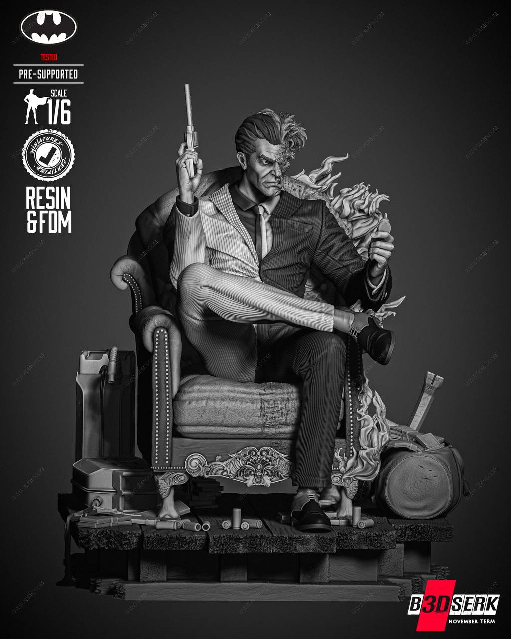 P站图纸印象馆 B3DSERK DC漫画 双面人 B3DSERK DC漫画 双面人