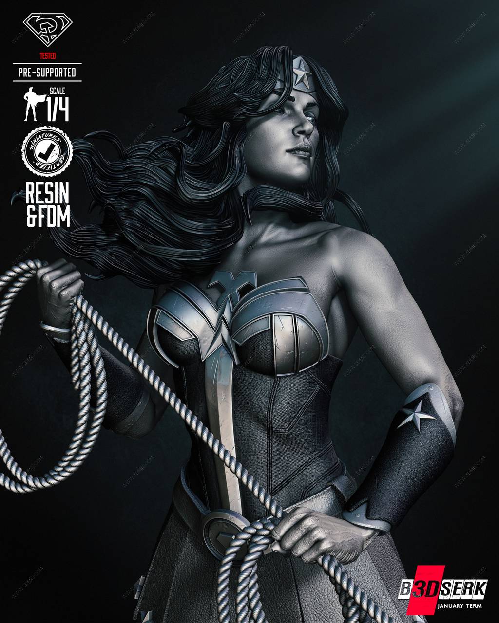 P站图纸印象馆 B3DSERK DC漫画 神奇女侠 B3DSERK DC漫画 神奇女侠