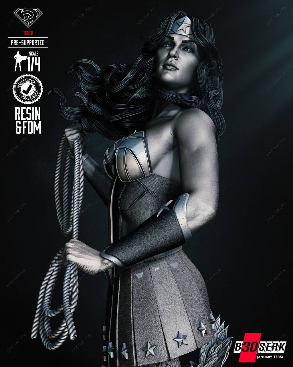 P站图纸印象馆 B3DSERK DC漫画 神奇女侠 B3DSERK DC漫画 神奇女侠