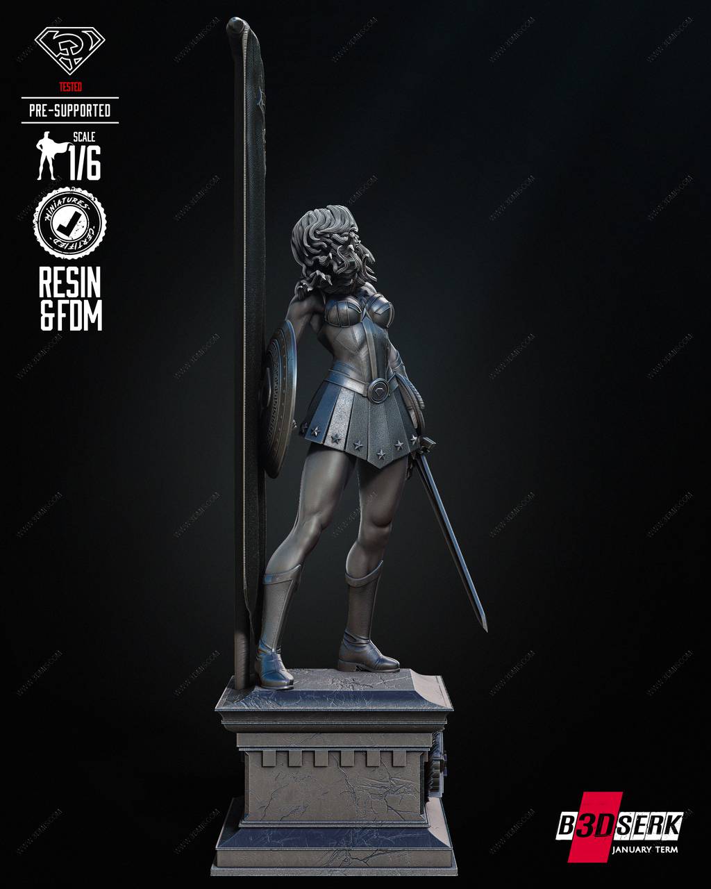 P站图纸印象馆 B3DSERK DC漫画 神奇女侠 B3DSERK DC漫画 神奇女侠