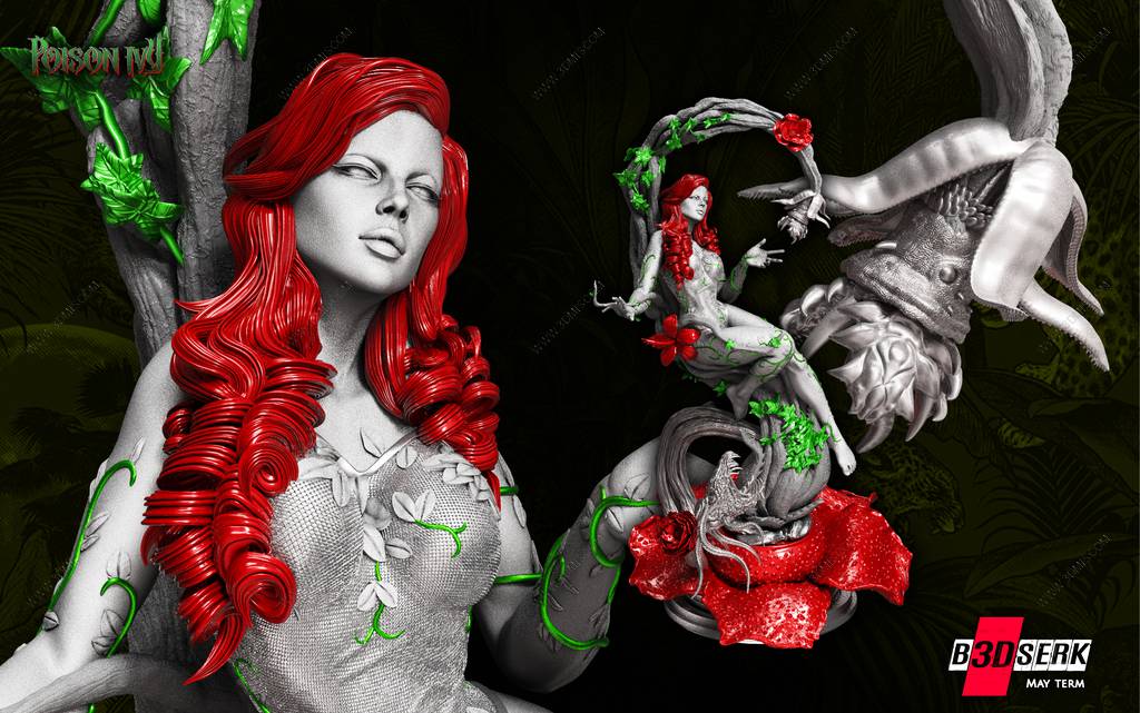 P站图纸印象馆 B3DSERK DC漫画 毒藤女 B3DSERK DC漫画 毒藤女